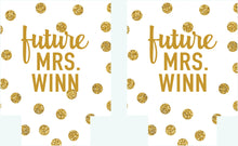 Load image into Gallery viewer, Gold and White Polka Dot Huggers. Bachelorette or Birthday Huggers. Gold "Glitter" Girl's Weekend Favors. Golden Birthday Party Favors.