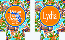 Load image into Gallery viewer, Colorful Crab Huggers. Family Vacation Beach Huggers. Beach Wedding Party Favors. Personalized Bachelorette or Birthday Huggers!