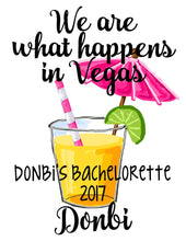 Load image into Gallery viewer, Tropical Drink Tote bag. Party Drink Bachelorette or Girls Weekend Totes! Bachelorette Party Favor Bag.