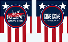 Load image into Gallery viewer, America Party Huggers. 'Merica Birthday Coolies! Bachelor Party Gifts. 'Merica Birthday Favors. Flag Party Huggers.