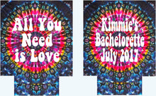 Load image into Gallery viewer, Tie Dye Party Huggers. Hippie 70's tie dye Birthday Party Huggers. Retro Birthday Coolies. 70's theme Party Favors
