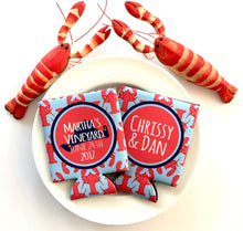 Load image into Gallery viewer, Lobster Party Huggers. Bachelorette or Birthday Lobster Coolies. Lobster Party Favors. Lobster Family Vacation or Wedding favors.
