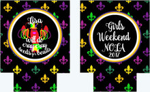 Load image into Gallery viewer, Nola Party Tote bag. Crawfish Party Favors! New Orleans Bachelorette or Girls Weekend Tote Bag. NOLA Party Favor Bag.
