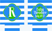 Load image into Gallery viewer, Beach Striped Party huggers. Pineapple Bachelorette or Birthday Coolies.Pineapple Wedding Shower Favors! Pineapple party huggers.