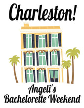 Load image into Gallery viewer, Beach House Tote bag. South Carolina Party Favors! Charleston Bachelorette or Girls Weekend Tote Bag. Custom Savannah Tote Bag.