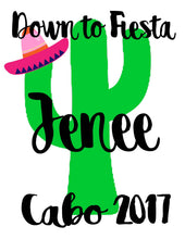 Load image into Gallery viewer, Cactus Tote bag. Desert Party Favors! Cactus Bachelorette or Girls Weekend Tote Bag. Mexican Bachelorette Favor Bag.