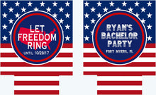 Load image into Gallery viewer, America Party Huggers. Red White and Blue Party. USA Birthday Party. Bachelor Party Huggers. America themed party favors.Fourth of July!
