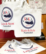 Load image into Gallery viewer, Nantucket Tote bag. ACK Party Favors! Nantucket Bachelorette or Girls Weekend Tote Bag. Nantucket Wedding Welcome Bag.
