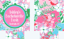 Load image into Gallery viewer, North Carolina Huggers.Bachelorette or Birthday Party Coolies. Monogrammed Carolina Party Can Coolies! North Carolina Bachelorette.