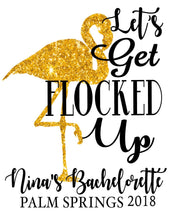 Load image into Gallery viewer, Flamingo "Glitter" Personalized Tote Bag