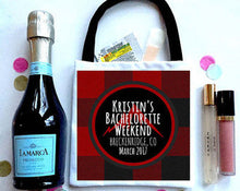 Load image into Gallery viewer, Buffalo Plaid Western Party Huggers.Plaid Bachelorette or Birthday Party Favors too! Family Vacation Buffalo Check Huggers. Flannel & Fizz