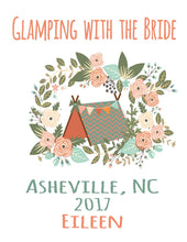 Load image into Gallery viewer, Floral Glamping Personalized Tote Bag