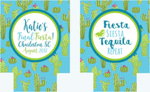 Load image into Gallery viewer, Cactus Party Huggers. Final Fiesta Party Coolies. Monogrammed Mexican Party Favors. Fiesta Birthday or Bachelorette Party Favors!
