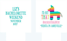 Load image into Gallery viewer, Fiesta piñata Party Huggers. Cabo, Cancun Bachelorette. Mexican Vacation Favors. Fiesta Birthday Party Favors! Bachelorette Final fiesta!