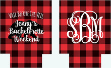 Load image into Gallery viewer, Buffalo Plaid Personalized Party Huggers