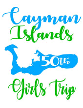 Load image into Gallery viewer, Grand Cayman Tote bag. Tropical Party Favors! Grand Cayman Bachelorette or Girls Weekend Tote Bag. Island Girls weekend Favor Bag.