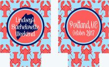 Load image into Gallery viewer, Lobster Party Huggers. Bachelorette or Birthday Lobster Coolies. Lobster Party Favors. Lobster Family Vacation or Wedding favors.
