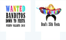 Load image into Gallery viewer, Fiesta Party Huggers. Banditos Vacation Coolies. Fiesta Party Favors. Fiesta Birthday Party Favors! Bachelorette Down to Fiesta!