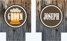Load image into Gallery viewer, Bachelor Party Woodgrain Huggers. Guy's Birthday Huggers! Bachelor Party Favors. Dirty 30 Birthday Favors. Guy's 21st Birthday Party Favors