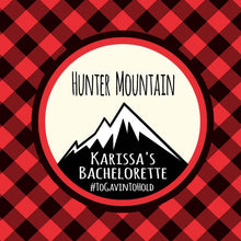 Load image into Gallery viewer, Mountain theme Hangover Recovery bags! Mountain Bachelorette favors.  Personalized EMPTY Oh Shit Kits. Boho Party Bags