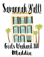 Load image into Gallery viewer, Beach House Tote bag. South Carolina Party Favors! Charleston Bachelorette or Girls Weekend Tote Bag. Custom Savannah Tote Bag.