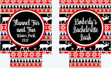 Load image into Gallery viewer, Nordic Ski Party Huggers. Personalized Ski Vacation Favors. Ski Bachelorette Favors. Girl's Ski Weekend favors