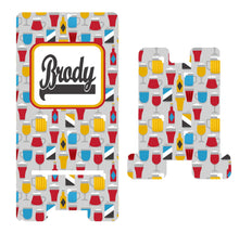 Load image into Gallery viewer, Beer Theme Phone Stand. Guys Cell Phone Stand, Personalized gift for dad. Custom son gift. 21st birthday gift! Craft beer lover gift!
