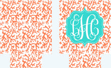 Load image into Gallery viewer, Coral Wedding or Bachelorette Huggers. Personalized Beach Bachelorette Solo Cup Coolies. Monogram Beach Huggers. Coral Beach Party Favors!