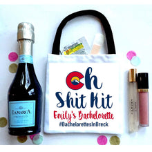 Load image into Gallery viewer, Colorado Party Hangover Bags. Personalized Colorado Oh Shit Kits! Colorado Mini Tote Bag. Custom EMPTY Nola Bachelorette Bag.