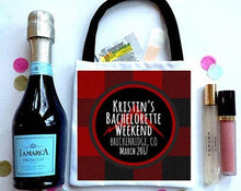 Load image into Gallery viewer, Buffalo Plaid mountain Huggers. Bachelor, Bachelorette or Birthday Party Favors. New Year's Eve Party Favors! Ski Vacation favors!