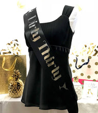 Load image into Gallery viewer, Martini 4" Satin Sash. Birthday Girl Sash. Birthday Satin Sash. 21st, 30th, 40th, 50th Birthday Gift. Double Faced Premium Satin Sash.