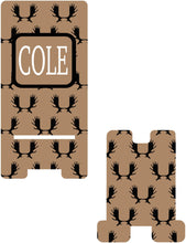 Load image into Gallery viewer, Moose Phone Stand. Personalized Moose Cell Stand, Great teacher gift! Husband, son, brother gift! Gift for hunters too! Groomsman gifts!