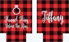 Load image into Gallery viewer, Buffalo Plaid Party Huggers. Plaid Bachelorette Party Favors too! Family Vacation Buffalo Check Huggers. Birthday Lumberjack Party!