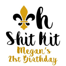 Load image into Gallery viewer, New Orleans Hangover Bags. Personalized NOLA Oh Shit Kits! NOLA Birthday Favor Bag. Custom Nola Bachelorette Bag. New Orleans Recovery bags