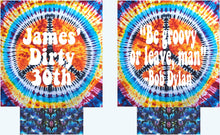Load image into Gallery viewer, Tie Dye Party Huggers. Hippie 70's tie dye Birthday Party Huggers. Retro Birthday Coolies. 70's theme Party Favors