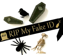 Load image into Gallery viewer, 21st Birthday 4" Satin Sash. Birthday Sash. Finally Legal Sash. Birthday Satin Sash. 21st Birthday Gift. Fake ID Sash, RIP sash