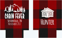 Load image into Gallery viewer, Buffalo Plaid mountain Huggers. Bachelor, Bachelorette or Birthday Party Favors. New Year's Eve Party Favors! Ski Vacation favors!