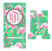 Load image into Gallery viewer, Flamingo Vintage Cell Phone Stand. Flamingo Cell Stand, Fits most Cell phones, Flamingo theme Gift! Custom Teacher, Co worker, Boss Gift!