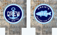 Load image into Gallery viewer, Nautical Woodgrain Party Huggers. Nautical Bachelor Party Favors! Custom Bachelor Party Favors. Wood Grain Lake Weekend Huggers.