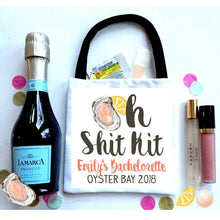 Load image into Gallery viewer, Oyster Party Hangover bags!  Oyster Birthday or Bachelorette favors. Personalized EMPTY Oh Shit Kits. Oyster Roast Party Favor Bags