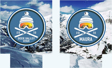 Load image into Gallery viewer, Ski Trip Huggers. Personalized Ski Family Vacation Favors. Custom Bachelorette Ski coolers. Bachelor Party Ski Weekend favors