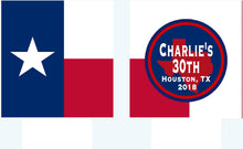 Load image into Gallery viewer, Texas Party Huggers. Texas Flag Bachelor Party Gifts. Texas Birthday Favors. Flag Party Huggers. Austin, Dallas, Houston Party!