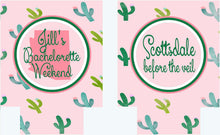 Load image into Gallery viewer, Cactus Party Huggers. Scottsdale Party Favors. Cactus Birthday Party Favors! Cabo Scottsdale Bachelorette! Fiesta Bachelorette Favor