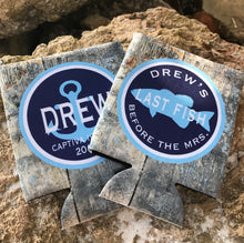 Load image into Gallery viewer, Fishing Party Drink Huggers. Fishing Party Drink Huggers! Fly Fishing Birthday Party Favors. Fishing Bachelor Party Favors!