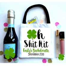 Load image into Gallery viewer, Shamrock Slim Party Huggers. St Patrick's Day Party Favors. St Patricks Bachelorette huggers. Irish Party Favors. Personalized Can Coolers!
