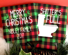 Load image into Gallery viewer, Shitter's Full! Christmas Party Huggers. Personalized Christmas Party Favors. Christmas Party Huggers! Birthday and Bachelorette too!