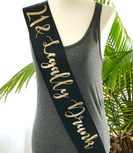 Load image into Gallery viewer, 21st Birthday 4" Satin Sash
