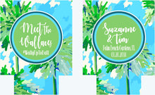 Load image into Gallery viewer, Palm Tree Beverage Insulators. Beach Bachelorette or Birthday Beach Party Favors. Personalized Family Vacation Beach Coolies! Beach Wedding