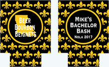 Load image into Gallery viewer, NOLA Bachelor Party Huggers. Wedding Party Huggers! Bachelor Party Gifts. New Orleans Groomsman Favors. Birthday Huggers NOLA Can Hugger