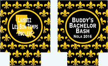 Load image into Gallery viewer, NOLA Bachelor Party Huggers. Wedding Party Huggers! Bachelor Party Gifts. New Orleans Groomsman Favors. Birthday Huggers NOLA Can Hugger